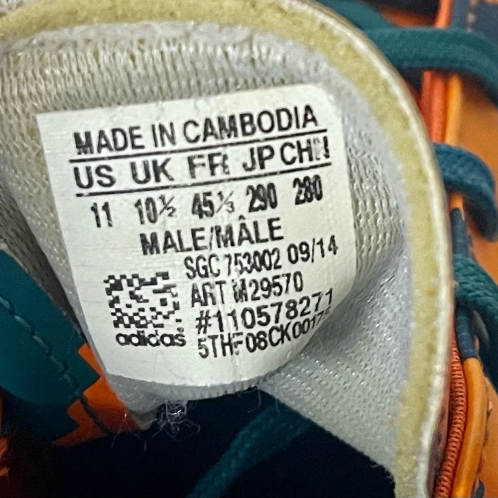 CLEAN Size‎ 11 - adidas Messi 10.3 FG Orange Teal Football Soccer Cleats Male